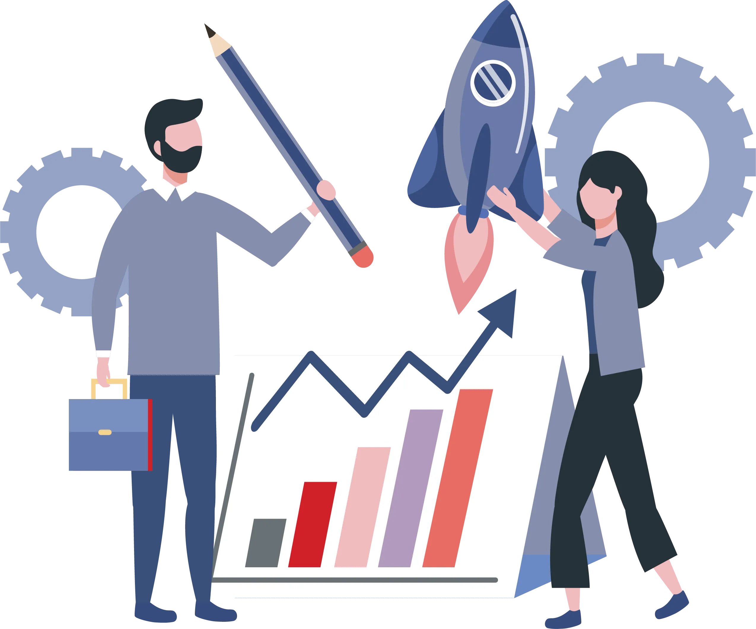 Real estate website development and property platform illustration